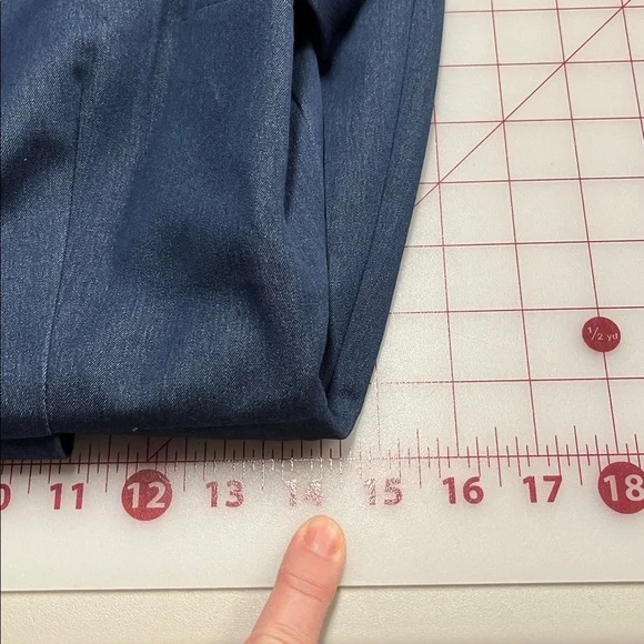 ALEX MARIE Career Old Money Preppy Flare Short SLV Wrap Skirt Navy Blue Dress 4 - Picture 14 of 16